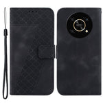For Honor X9 4G / 5G Slim-Fit Shell Leather Phone Case Stand Imprinted 7-Shape Pattern Wallet Flip Cover