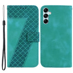 For Samsung Galaxy M54 5G / F54 5G 7-Shape Imprinted Anti-fall Phone Cover Leather Wallet Flip Stand Case