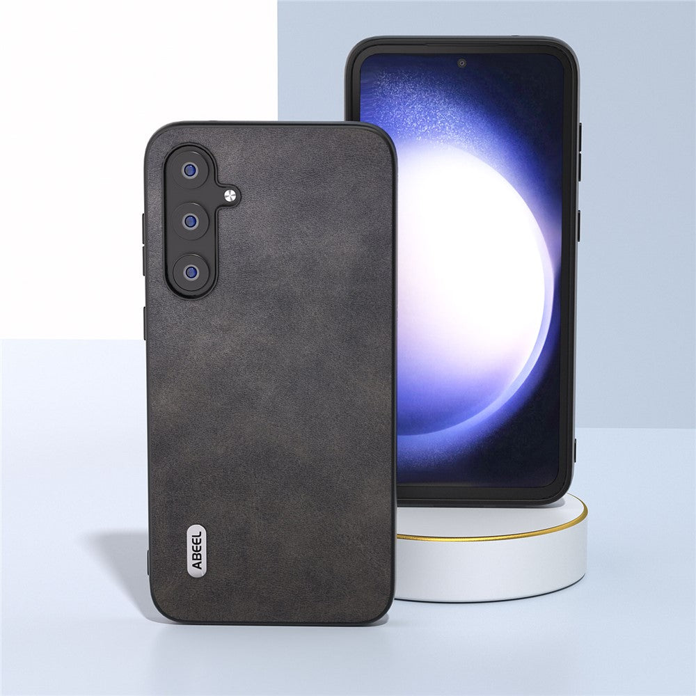 ABEEL Til Samsung Galaxy S23 FE Telefoncover med Koskindstekstur PU Læder+TPU+PC Telefoncover