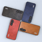 ABEEL Til Samsung Galaxy S23 FE Telefoncover med Koskindstekstur PU Læder+TPU+PC Telefoncover