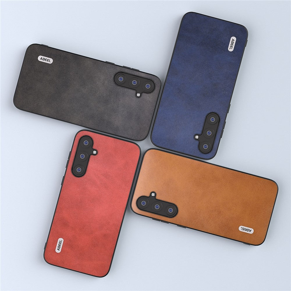 ABEEL Til Samsung Galaxy S23 FE Telefoncover med Koskindstekstur PU Læder+TPU+PC Telefoncover