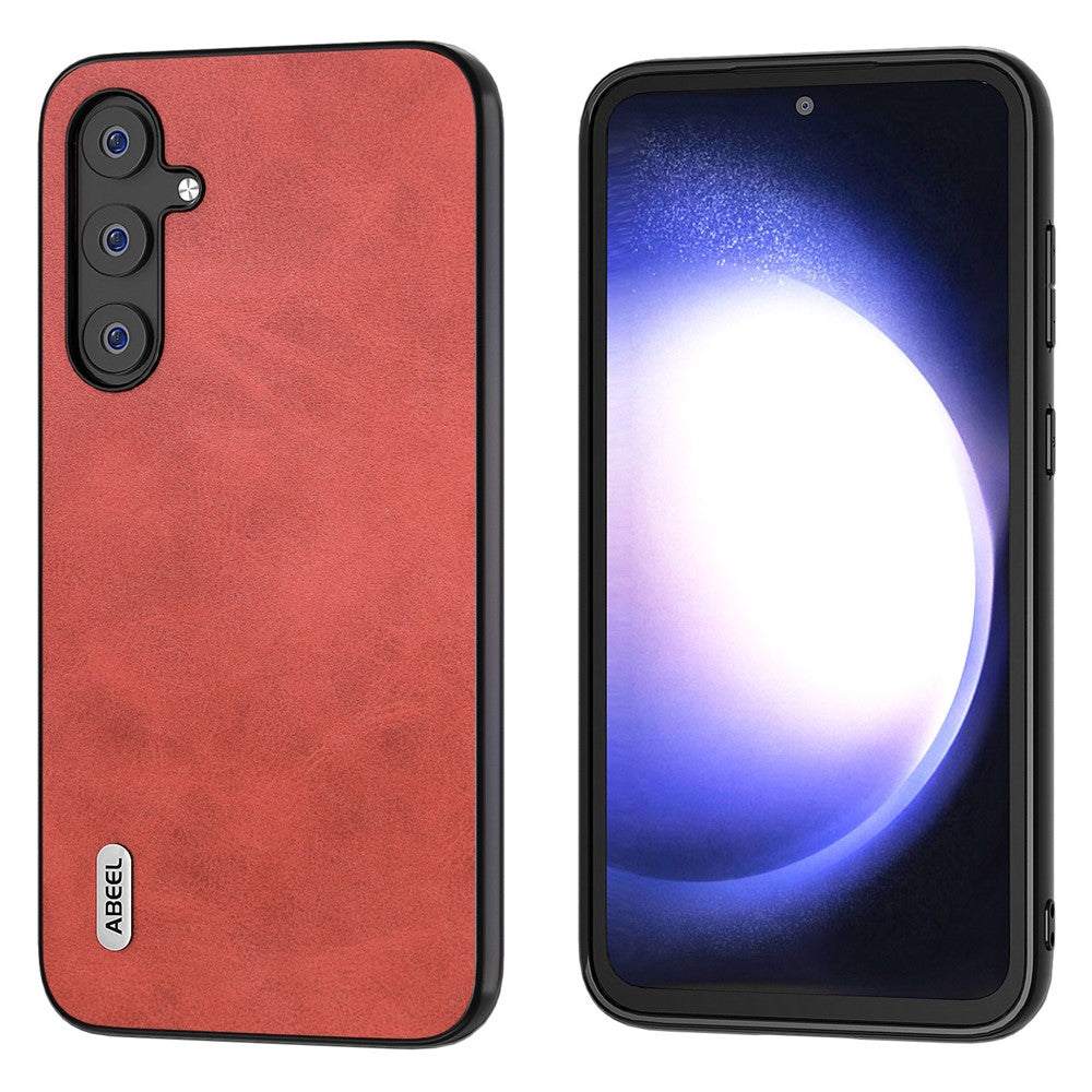 ABEEL Til Samsung Galaxy S23 FE Telefoncover med Koskindstekstur PU Læder+TPU+PC Telefoncover