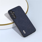 ABEEL For Samsung Galaxy S23 FE Cross Texture Cowhide Leather Coating Phone Case TPU+PC Cover