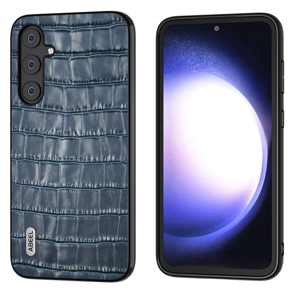 ABEEL Til Samsung Galaxy S23 FE Kohudslæderbelægning Telefoncover Krokodillemønster TPU + PC Etui