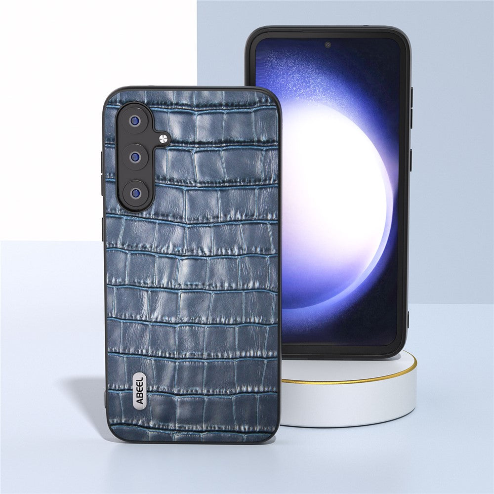 ABEEL Til Samsung Galaxy S23 FE Kohudslæderbelægning Telefoncover Krokodillemønster TPU + PC Etui