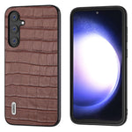 ABEEL Til Samsung Galaxy S23 FE Kohudslæderbelægning Telefoncover Krokodillemønster TPU + PC Etui