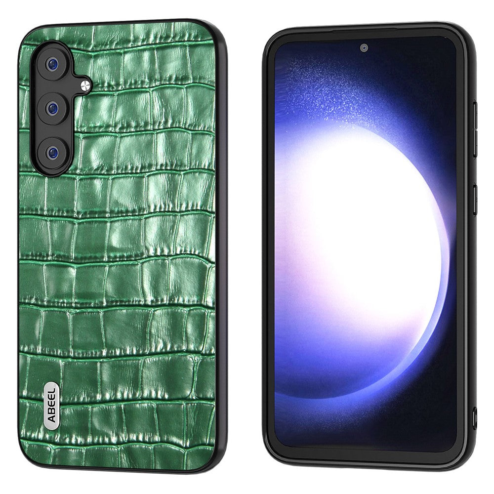 ABEEL Til Samsung Galaxy S23 FE Kohudslæderbelægning Telefoncover Krokodillemønster TPU + PC Etui
