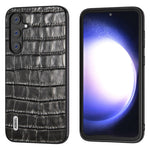 ABEEL Til Samsung Galaxy S23 FE Kohudslæderbelægning Telefoncover Krokodillemønster TPU + PC Etui