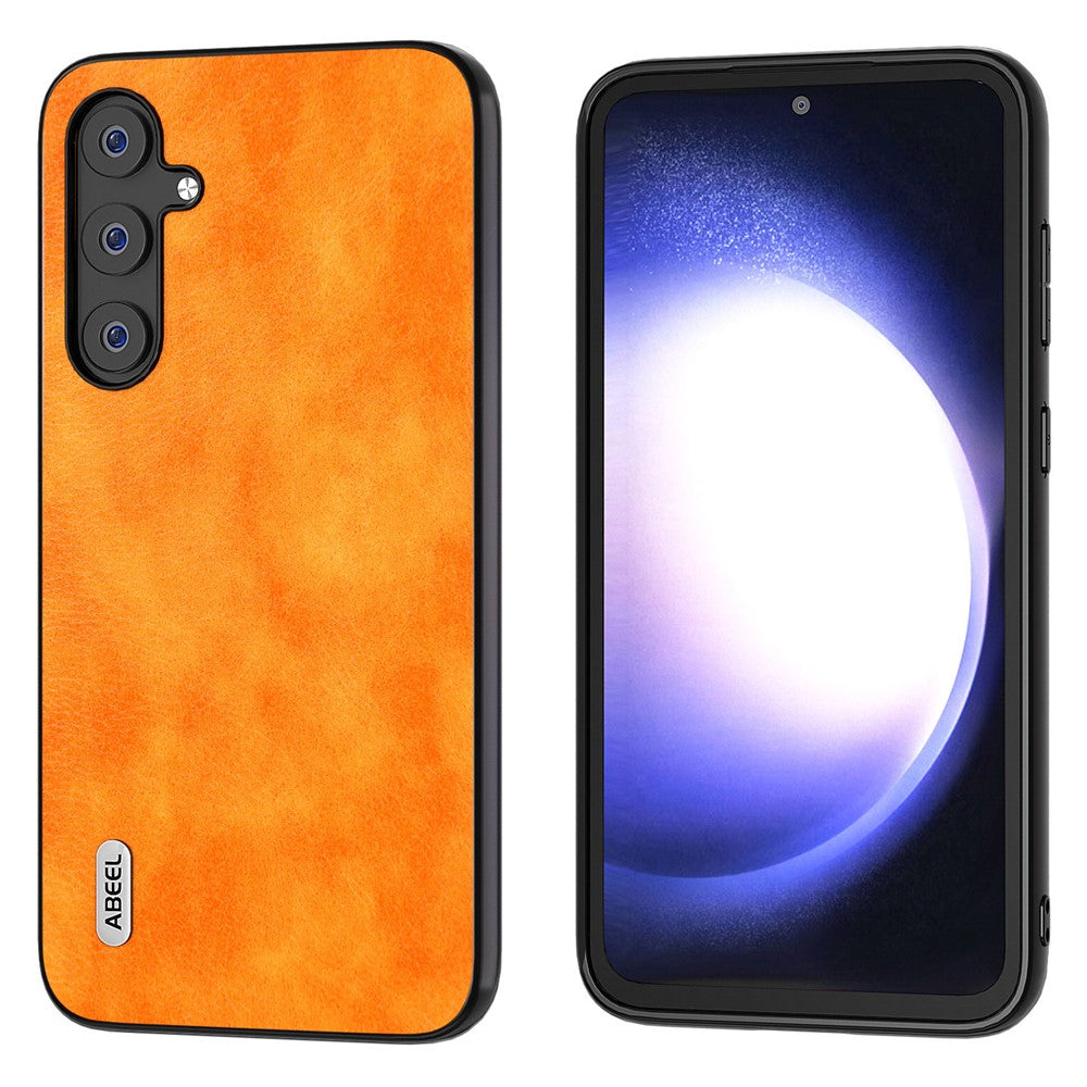 ABEEL Til Samsung Galaxy S23 FE Læderbelagt TPU+PC Cover Lychee Tekstur Mobiltelefoncover