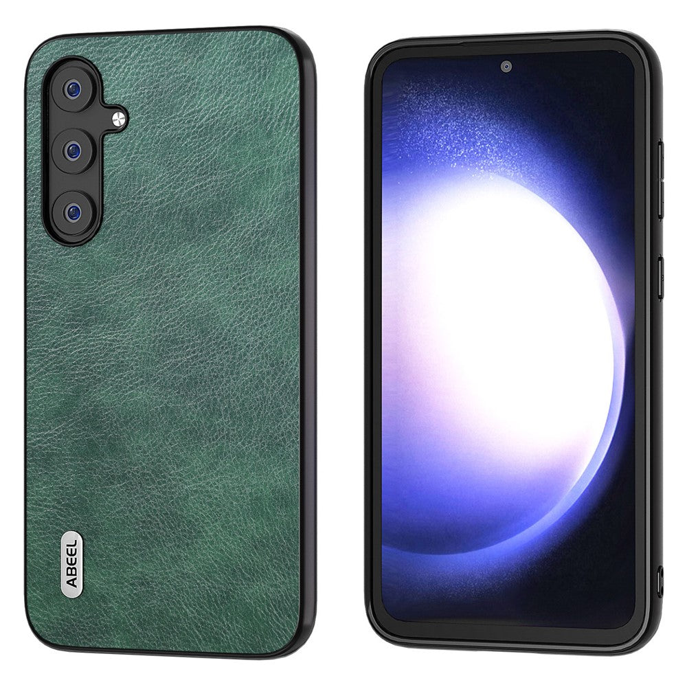 ABEEL Til Samsung Galaxy S23 FE Læderbelagt TPU+PC Cover Lychee Tekstur Mobiltelefoncover