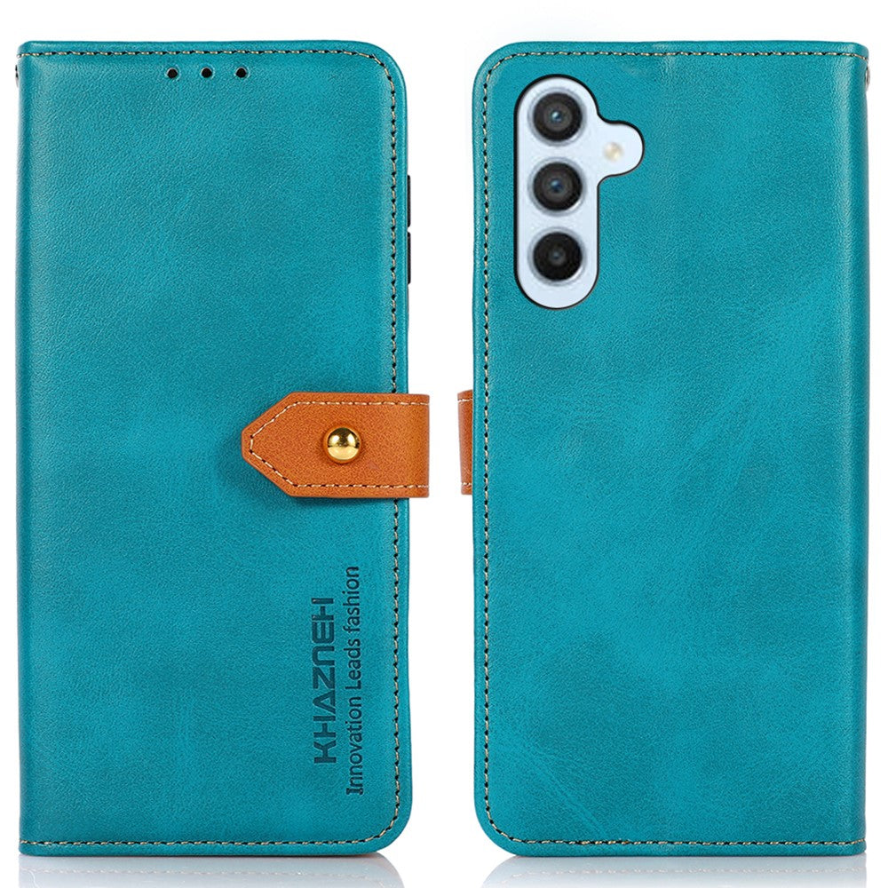 KHAZNEH Til Samsung Galaxy F34 5G / M34 5G Telefoncover, Ægte Læder Tekstur Stand Pung PU Læder Skal