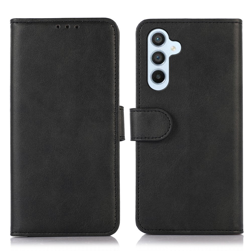 For Samsung Galaxy F34 5G / M34 5G Phone Stand Shell Cowhide Texture Phone Wallet Case PU Leather Cover