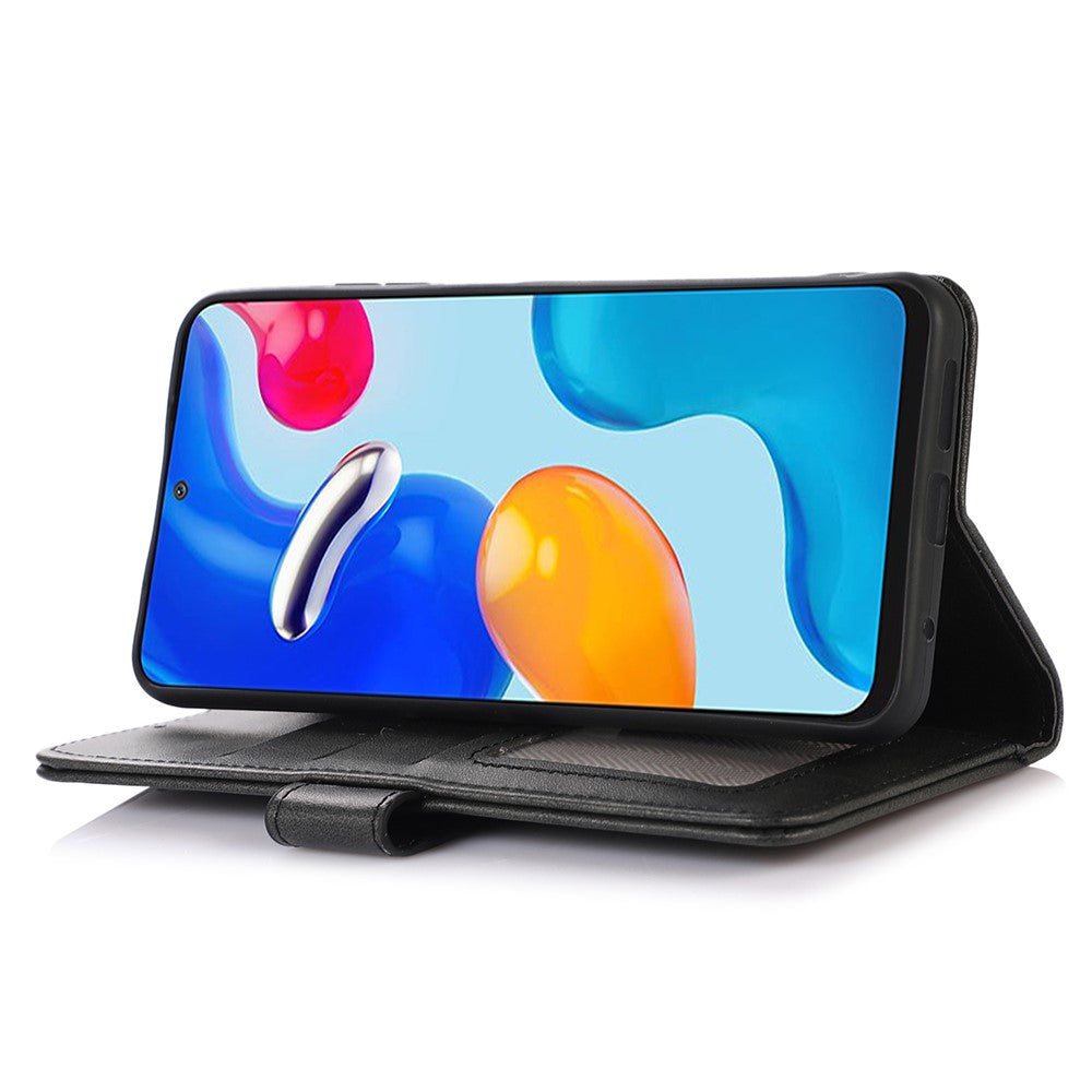 For Samsung Galaxy F34 5G / M34 5G Phone Stand Shell Cowhide Texture Phone Wallet Case PU Leather Cover