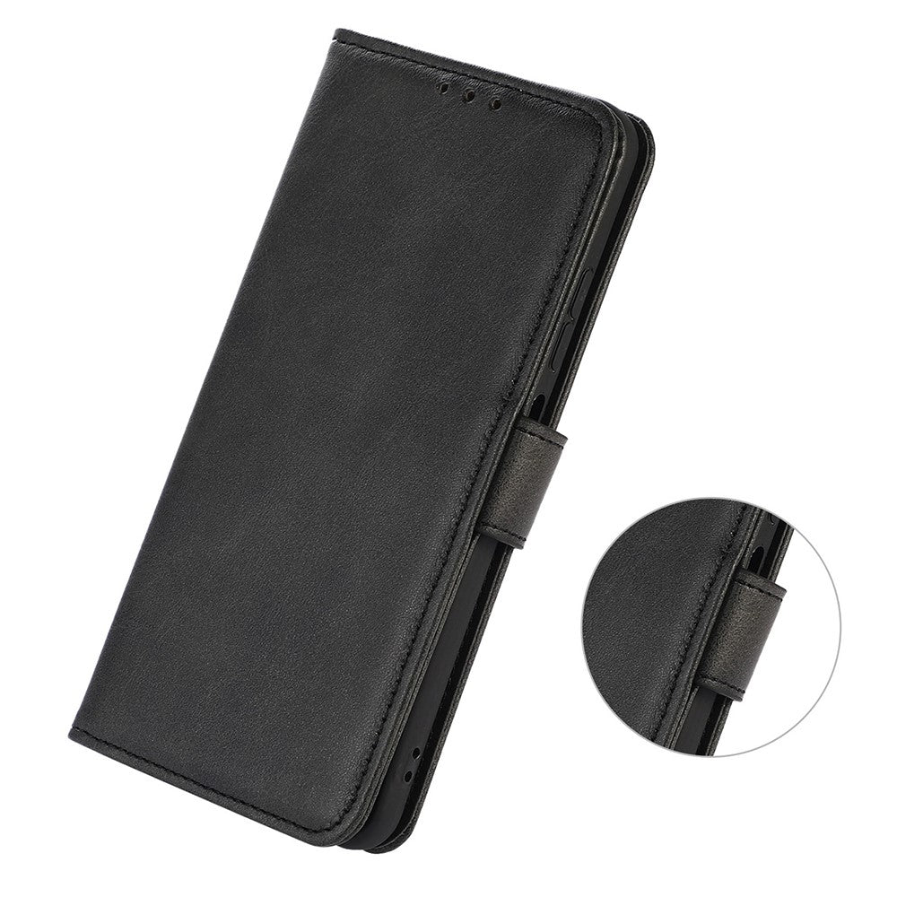 For Samsung Galaxy F34 5G / M34 5G Phone Stand Shell Cowhide Texture Phone Wallet Case PU Leather Cover