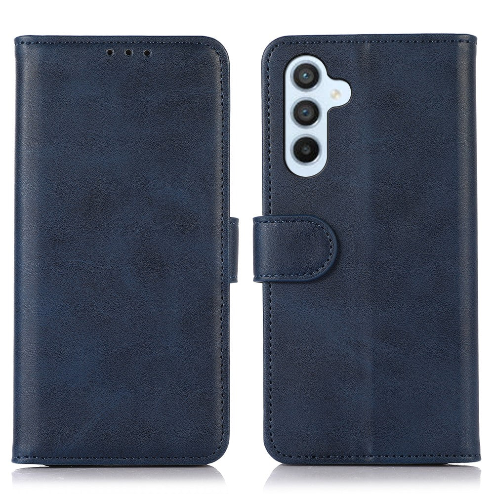 For Samsung Galaxy F34 5G / M34 5G Phone Stand Shell Cowhide Texture Phone Wallet Case PU Leather Cover