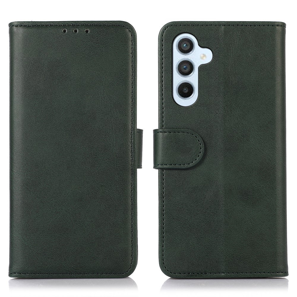 For Samsung Galaxy F34 5G / M34 5G Phone Stand Shell Cowhide Texture Phone Wallet Case PU Leather Cover