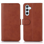 For Samsung Galaxy F34 5G / M34 5G Phone Stand Shell Cowhide Texture Phone Wallet Case PU Leather Cover