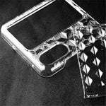 Transparent Hard PC Case for Oppo Find N2 Flip 5G , Shockproof Diamond Texture Phone Cover