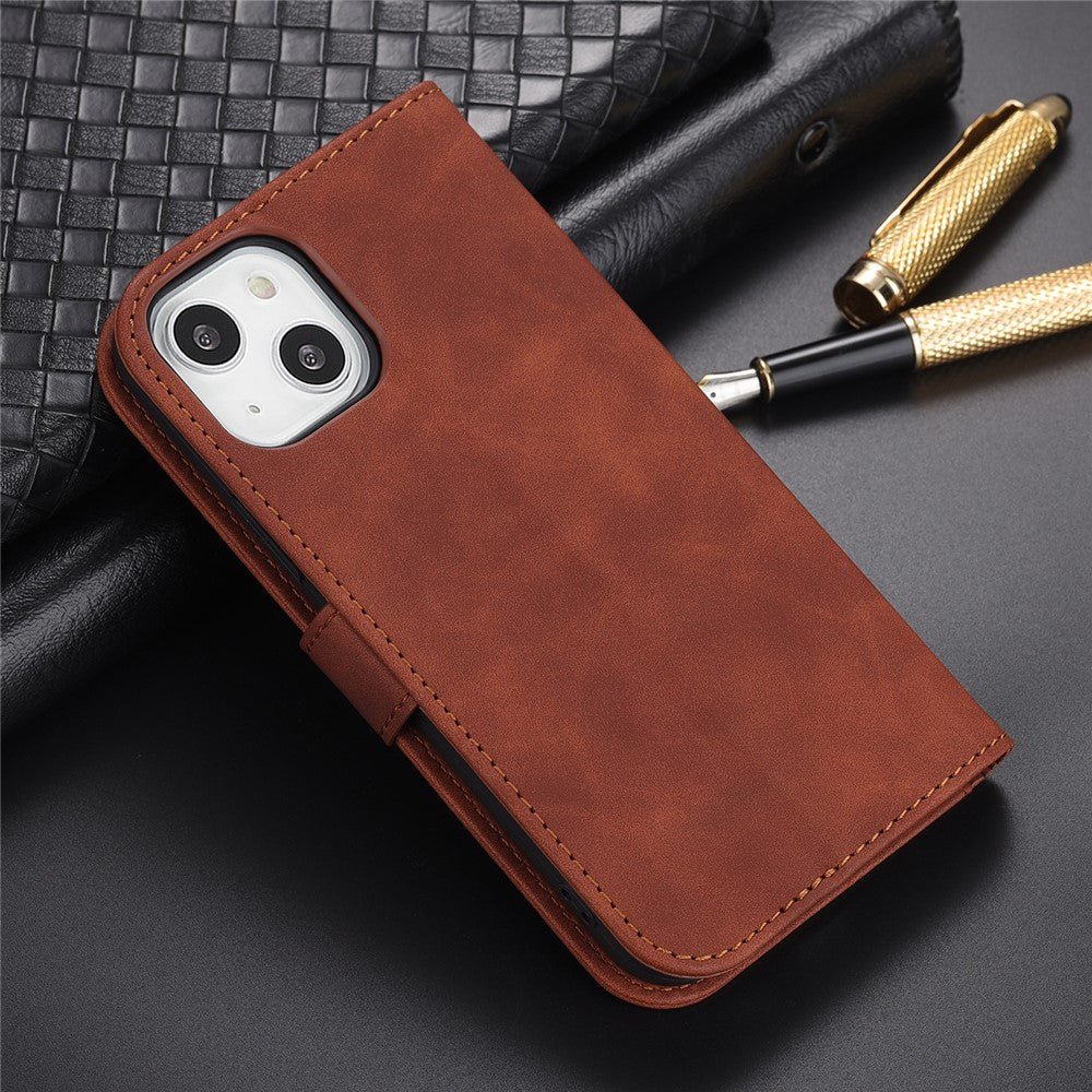 AZNS For iPhone 15 Plus Dustproof Cell Phone Cover Stand Wallet PU Leather Phone Case