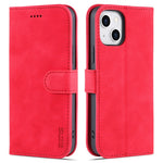 AZNS For iPhone 15 Plus Dustproof Cell Phone Cover Stand Wallet PU Leather Phone Case