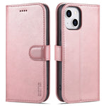 AZNS For iPhone 15 Plus Dustproof Cell Phone Cover Stand Wallet PU Leather Phone Case