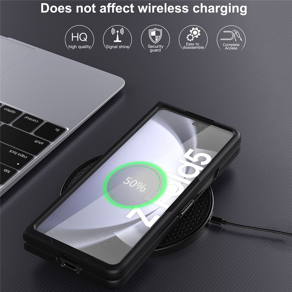 VILI TH Series For Samsung Galaxy Z Fold5 5G Anti-Drop Phone Case PU+PC+TPU Phone Cover