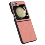 VILI TH Series For Samsung Galaxy Z Flip5 5G Cellphone Protective Case PU Leather Coated PC+TPU Phone Cover