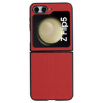 VILI TH Series For Samsung Galaxy Z Flip5 5G Cellphone Protective Case PU Leather Coated PC+TPU Phone Cover