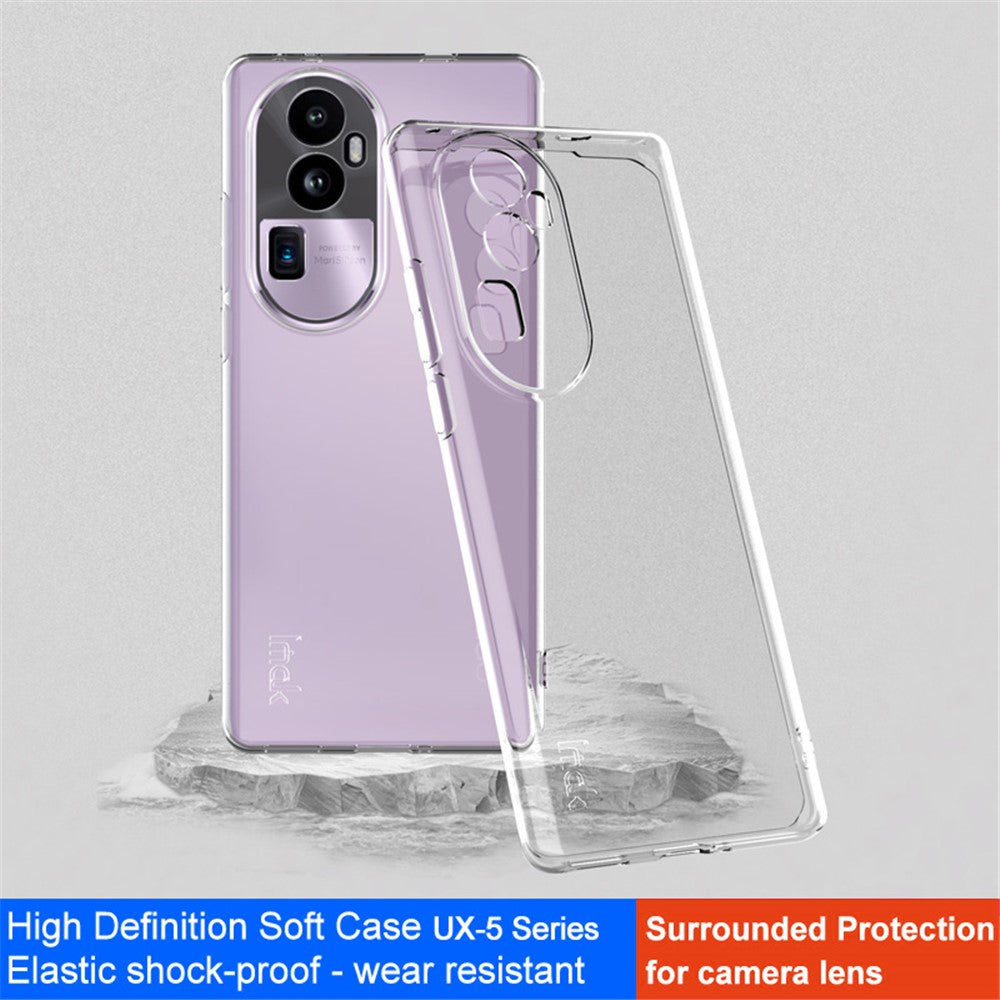 IMAK UX-5 Series For Oppo Reno10 Pro+ 5G Protection Cover Shockproof Phone Case Clear TPU Cell Phone Shell