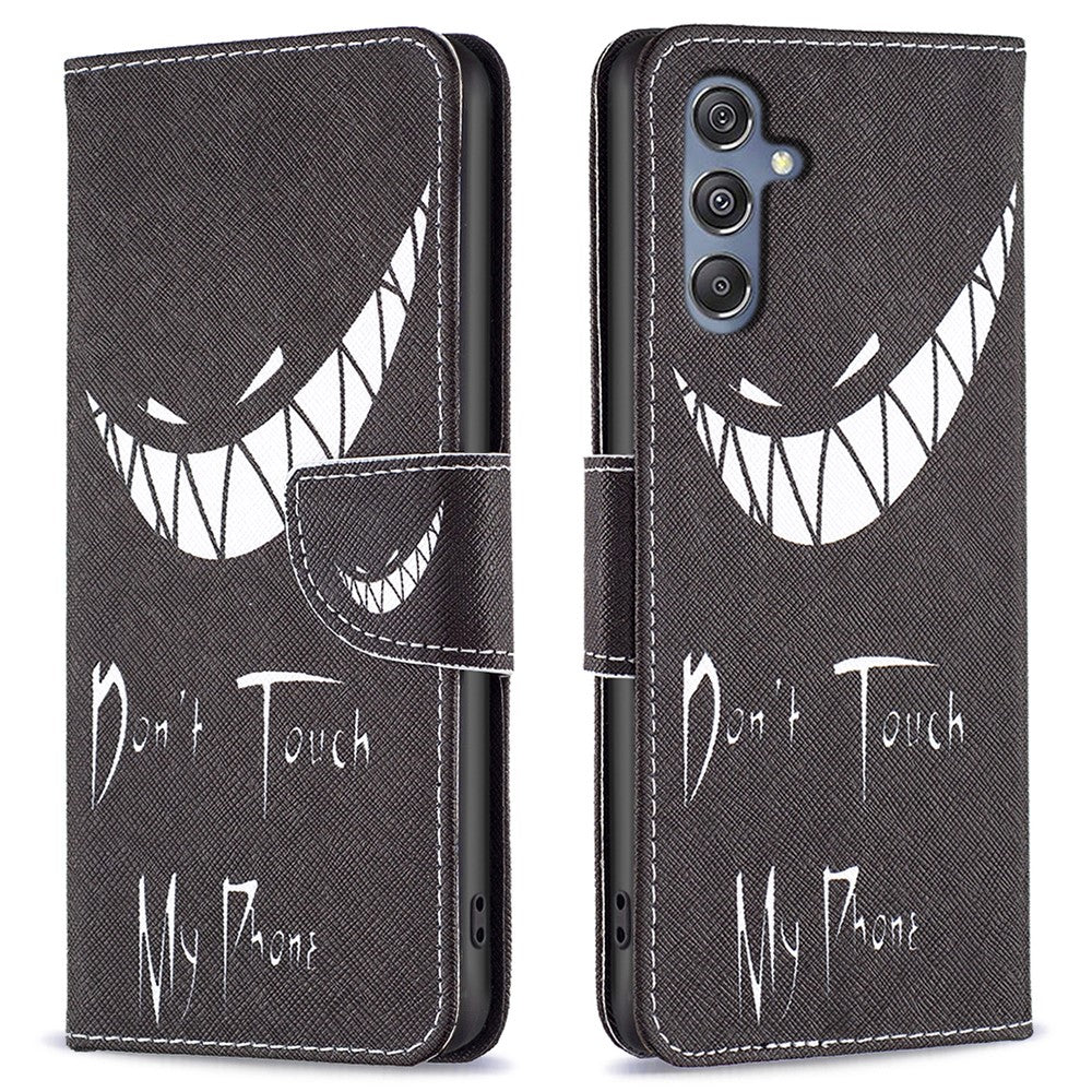 For Samsung Galaxy F34 5G / M34 5G PU Leather Pattern Printing Phone Case Wallet Stand Anti-drop Cover