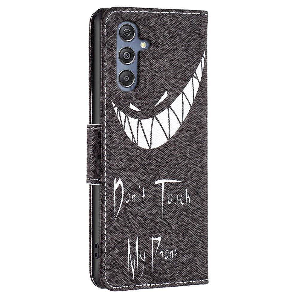 For Samsung Galaxy F34 5G / M34 5G PU Leather Pattern Printing Phone Case Wallet Stand Anti-drop Cover