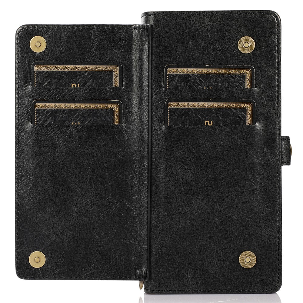 TPU+PU Phone Case for Samsung Galaxy A32 5G / M32 5G Detachable 2-in-1 Shockproof Wallet Phone Case with Strap