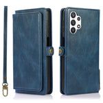 TPU+PU Phone Case for Samsung Galaxy A32 5G / M32 5G Detachable 2-in-1 Shockproof Wallet Phone Case with Strap