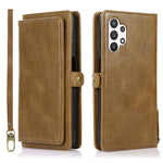 TPU+PU Phone Case for Samsung Galaxy A32 5G / M32 5G Detachable 2-in-1 Shockproof Wallet Phone Case with Strap