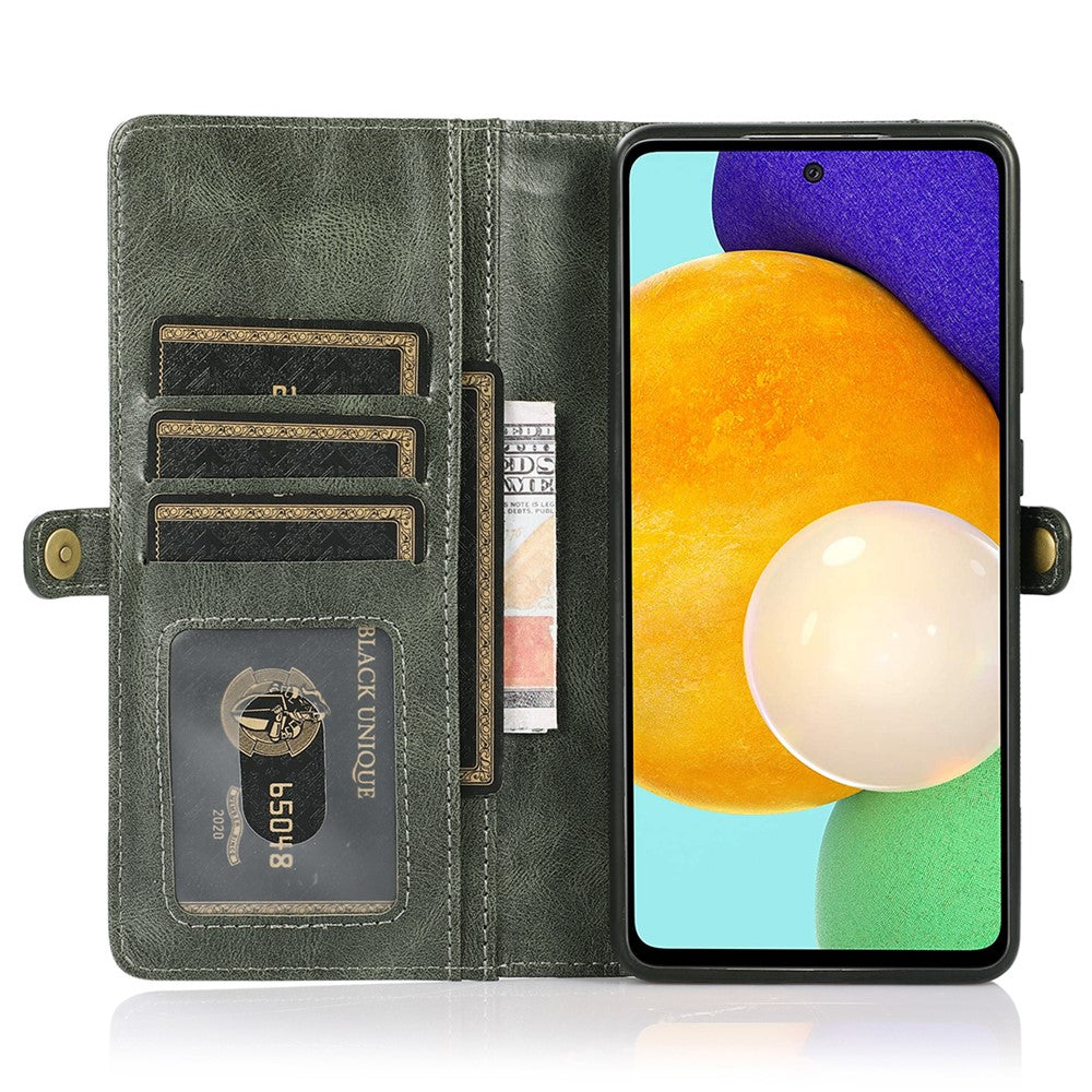 For Samsung Galaxy A33 5G TPU+PU Leather Case Detachable 2-in-1 Protective Wallet Phone Cover with Strap
