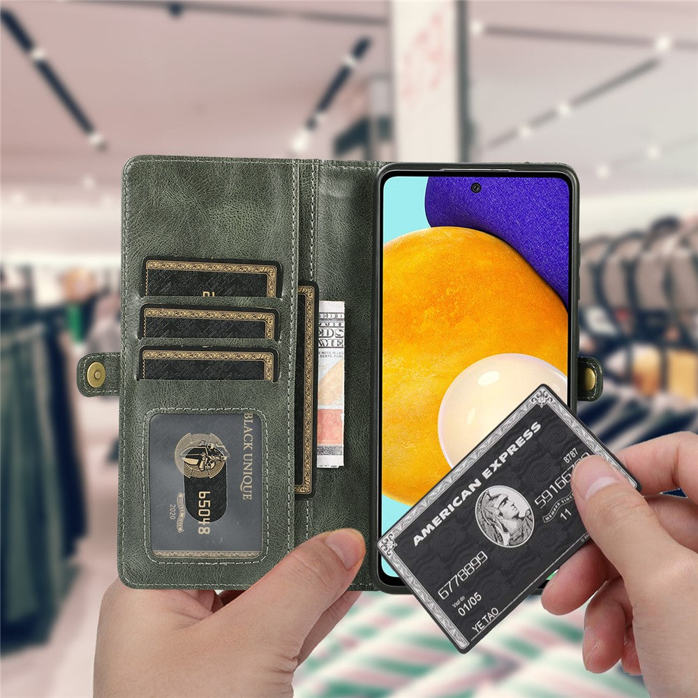 For Samsung Galaxy A33 5G TPU+PU Leather Case Detachable 2-in-1 Protective Wallet Phone Cover with Strap