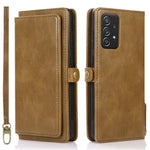 For Samsung Galaxy A33 5G TPU+PU Leather Case Detachable 2-in-1 Protective Wallet Phone Cover with Strap