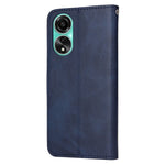 For Oppo A78 4G Shockproof Phone Case PU Leather Wallet Stand Calf Texture Cover