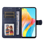 For Oppo A78 4G Shockproof Phone Case PU Leather Wallet Stand Calf Texture Cover