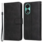 For Oppo A78 4G Shockproof Phone Case PU Leather Wallet Stand Calf Texture Cover