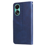 For Oppo A78 4G Zipper Pocket Wallet Stand Phone Case Anti-drop Calf Texture Cover