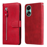 For Oppo A78 4G Zipper Pocket Wallet Stand Phone Case Anti-drop Calf Texture Cover