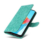 For Oppo A78 4G Shockproof Phone Cover Sunflower Imprinted PU Leather Wallet Stand Case