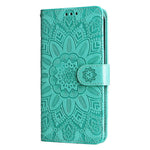 For Oppo A78 4G Shockproof Phone Cover Sunflower Imprinted PU Leather Wallet Stand Case