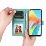 For Oppo A78 4G Shockproof Phone Cover Sunflower Imprinted PU Leather Wallet Stand Case