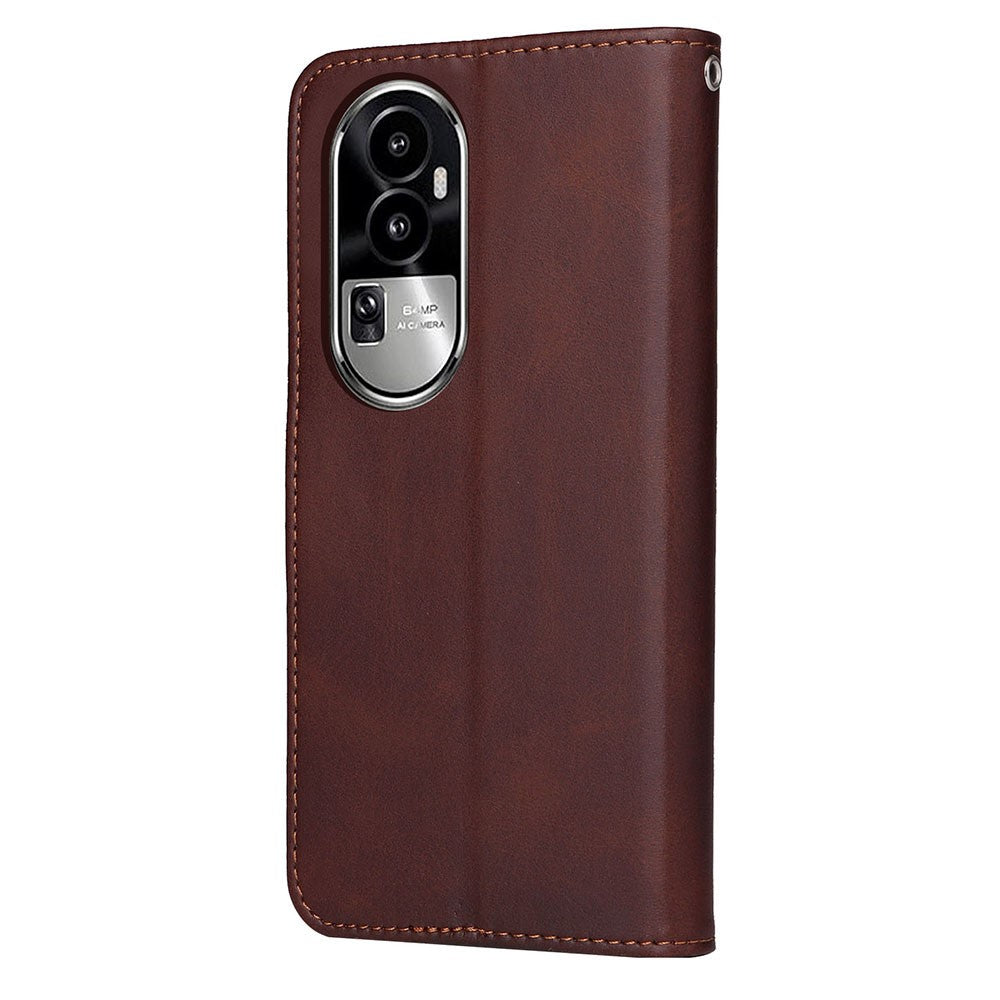Oppo Reno10 Pro 5G (Global) / Reno10 5G (Global) mobilcover med stofstruktur, PU-læder, tegnebogsetui og faldsikring
