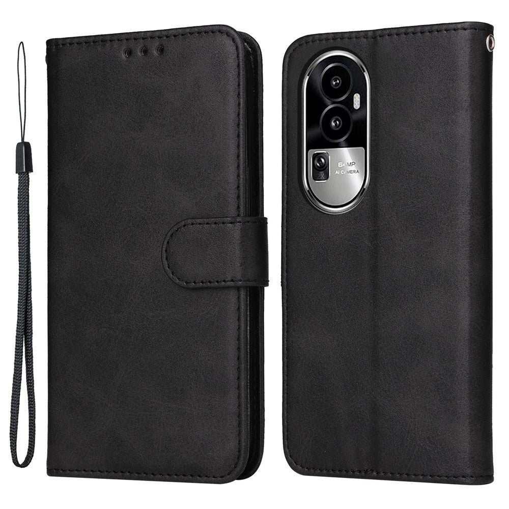 Oppo Reno10 Pro 5G (Global) / Reno10 5G (Global) mobilcover med stofstruktur, PU-læder, tegnebogsetui og faldsikring