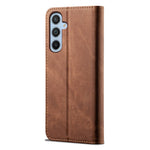 For Samsung Galaxy S23 FE Jeans Cloth Texture Wallet Case PU Leather Stand Phone Cover
