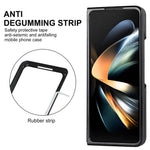 For Samsung Galaxy Z Fold4 5G PU Leather + PC Phone Case V-Shape Stitching Shockproof Folding Cover