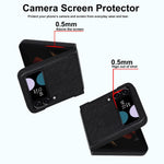For Samsung Galaxy Z Flip4 5G Cross Texture Phone Case PU Leather + PC Protective Cover